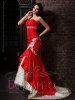 Красное узкое свадебное платье "Клеопатра" - 