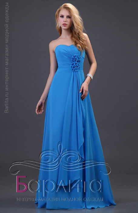 Вечернее голубое платье &quot;Белинда&quot; Элегантное длинное ппраздничное платье на выпускной бал.